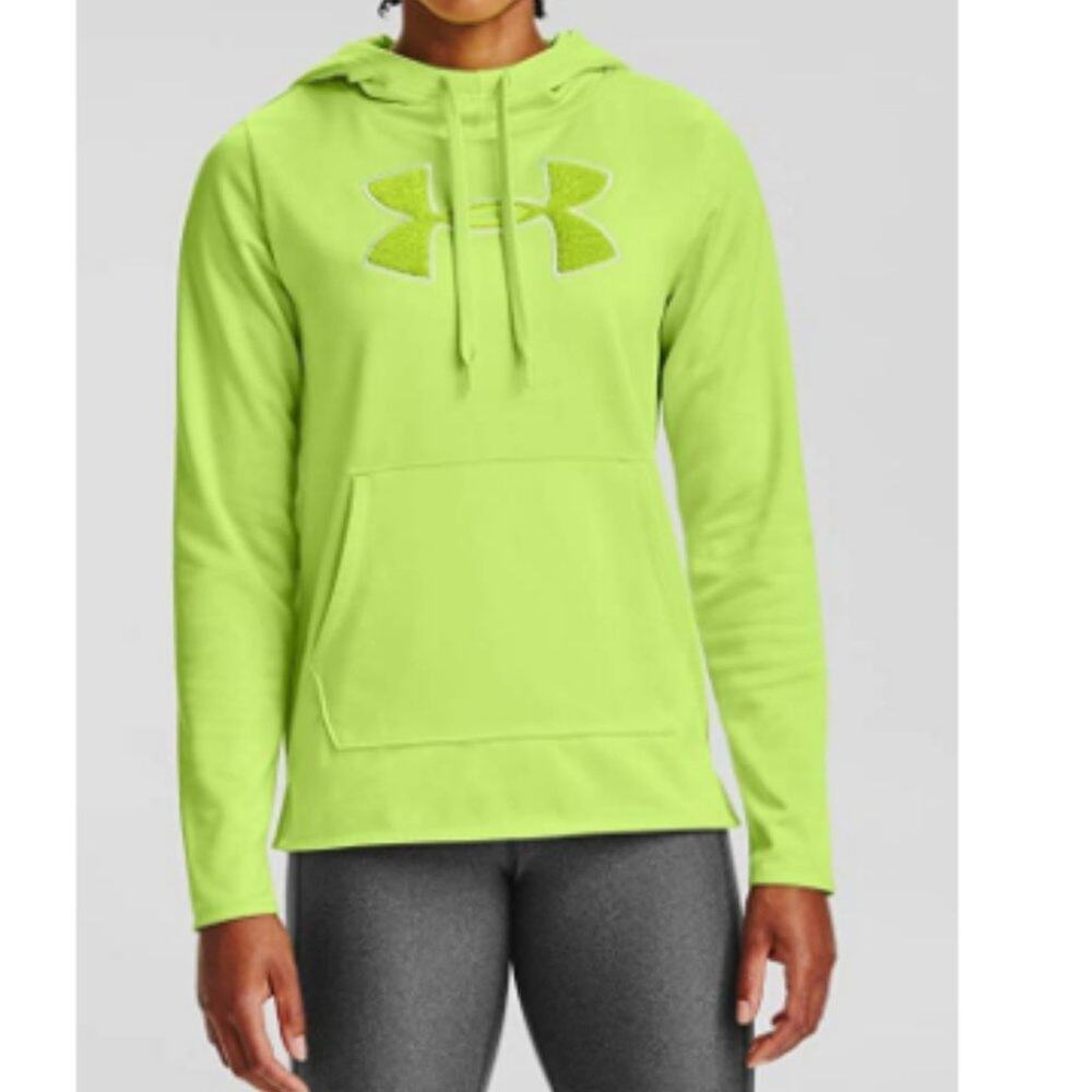 Under Armour Women's Fleece Big Logo Chenille Hoodie Sweatshirt Jacket Size M